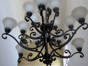 Black Wrought Iron Chandalier